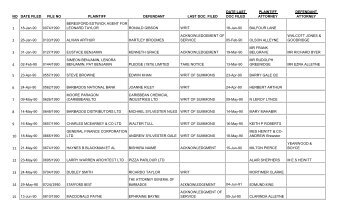 Inventory List of Cases - 1990 - Barbados Supreme Court