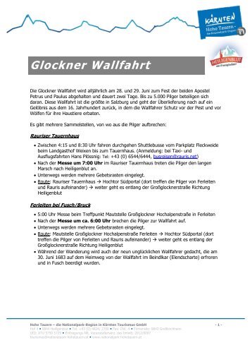 Glockner Wallfahrt