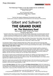 Gilbert and Sullivan's THE GRAND DUKE - Finborough Theatre