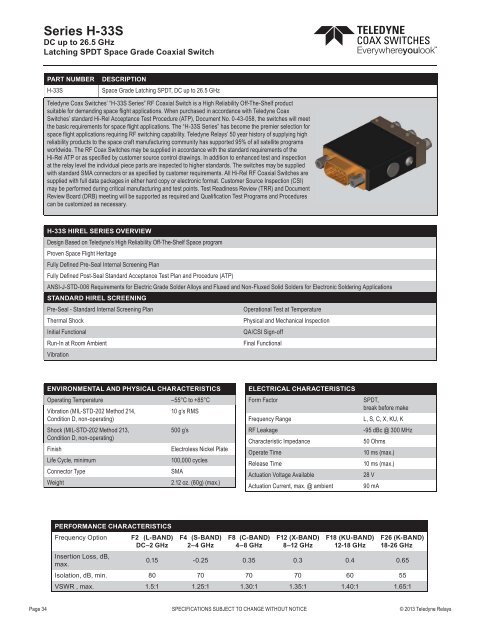 Download our Space Databook - Teledyne Relays