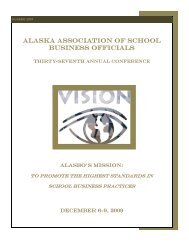 conference agenda - alaska association of school business officials