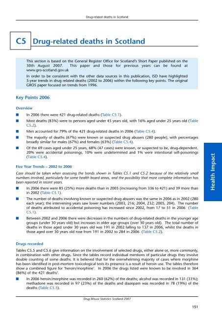 Drug Misuse Statistics Scotland 2007 - Drug Misuse Information ...