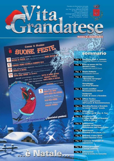 N° 15 - Dicembre 2012 - Comune di Grandate