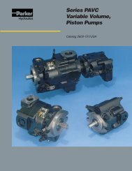 Series PAVC Variable Volume, Piston Pumps