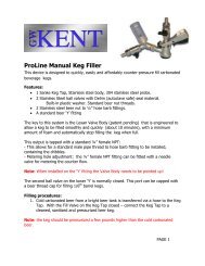 ProLine Manual Keg Filler - GW Kent