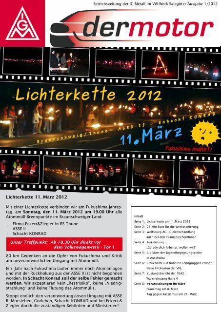 1 Lichterkette 11. März 2012 - IG Metall Salzgitter-Peine