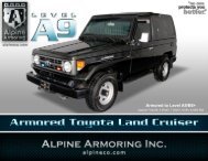 ARMORED TOYOTA LAND CRUISER - Alpine Armoring Inc.