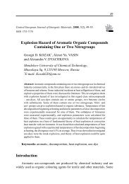 Explosion Hazard of Aromatic Organic Compounds Containing One ...