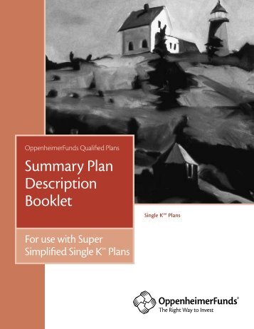 Summary Plan Description Booklet