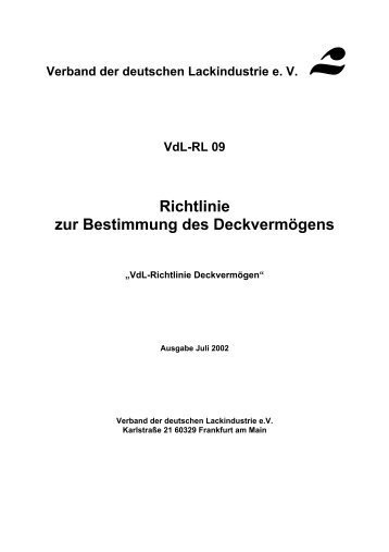 zum pdf-Download - VdL Verband der Lackindustrie e.V.