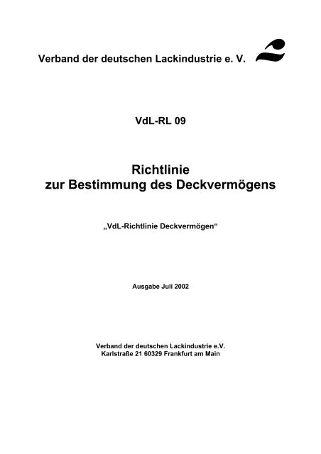 zum pdf-Download - VdL Verband der Lackindustrie e.V.