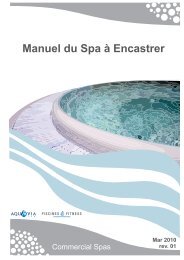 Manuel installeur - Aquavia, de Piscines Fitness