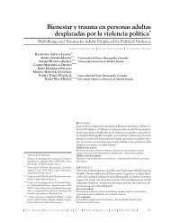 Bienestar y trauma en personas adultas desplazadas por la violencia política