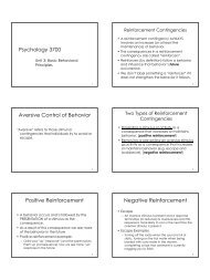 Psychology 3700 - Psychology and Child Development