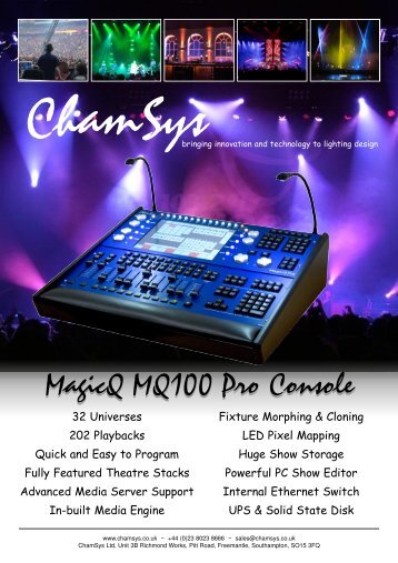MQ 100 Pro 2010 Data Sheet - Audiosales