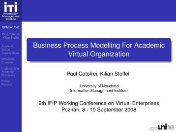 Business Process Modelling For Academic Virtual Organization