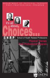 about - School of Health Related Professions