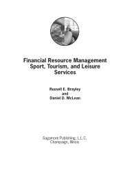 Financial Resource Management Sport, Tourism, and Leisure ...