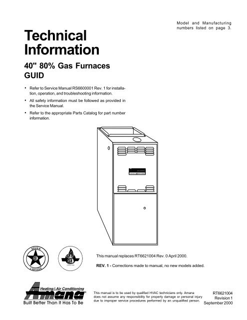 Technical Information - Johnstone Supply