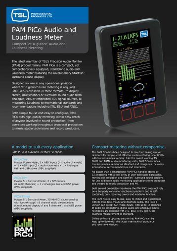PAM PiCo Audio and Loudness Meter
