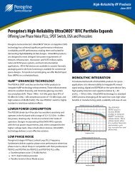 Sell Sheet: High Reliability RF Products - Peregrine Semiconductor