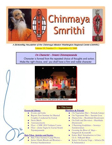 On Character - Swami Chinmayananda - Chinmaya Mission ...
