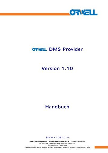 DMS Provider Version 1.10 Handbuch