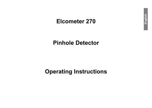 Elcometer 270 Pinhole Detector