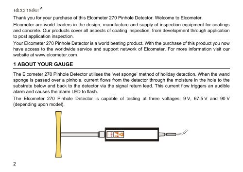 Elcometer 270 Pinhole Detector