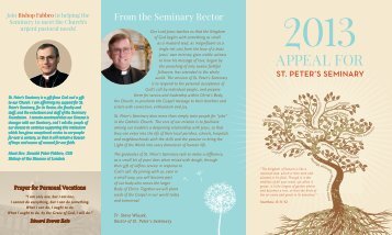 the latest Annual Parish Appeal Brochure - St. Peter's Seminary