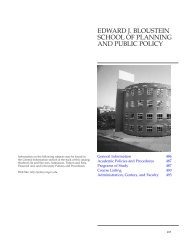edward j. bloustein school of planning and public policy - Catalogs