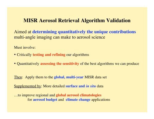 Aerosol Microphysical Properties from MISR - AeroCom