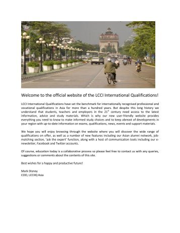 Welcome to the official website of the LCCI International Qualifications!