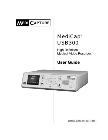MediCap USB300 User Guide - MediCapture