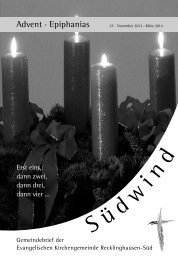 Advent Â· Epiphanias - Evangelische Kirchengemeinde ...