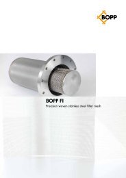BOPP FI Metal filter meshes - G. Bopp & Co AG