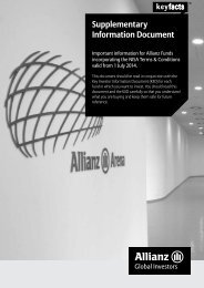 Supplementary Information Document (SID) - Allianz Global Investors