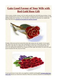 Gain Good Favour of Your Wife with Red Gold Rose Gift