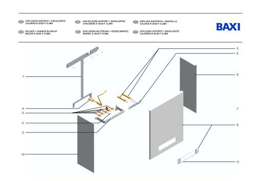 explosiÃ³n soporte + envolvente caldera r 20/20 f clima pt it de fr gb ...