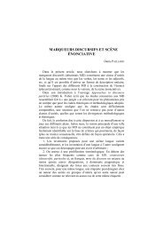 marqueurs discursifs et scène énonciative - Laboratoire de ...