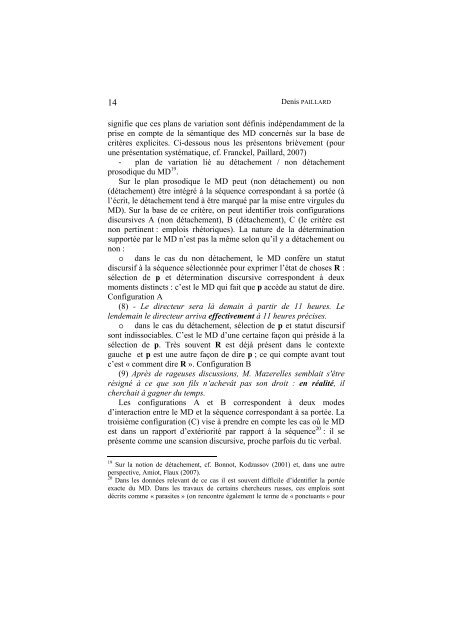 marqueurs discursifs et scène énonciative - Laboratoire de ...