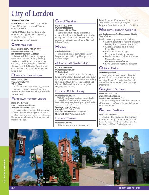 student - Academic Calendar - University of Western Ontario
