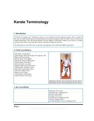 Karate Terminology - Redbrick - DCU