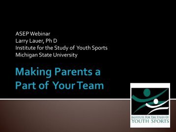 View the Power Point presentation (PDF) - American Sport ...