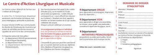 Le Centre d'Action Liturgique et Musicale - Union Sainte CÃ©cile