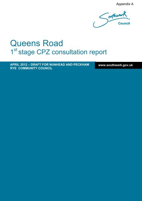 Queens Road CPZ consultation report - Meetings, agendas, and ...