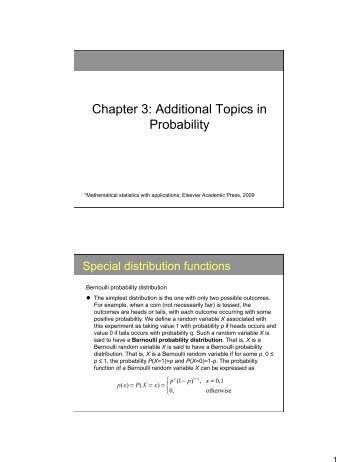 Chapter 3: Additional Topics in Probability