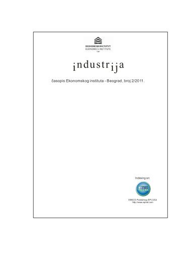 Industrija 2/2011 - Ekonomski institut