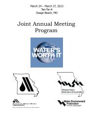 Joint Annual Meeting Program - Missouri Water Environment ...