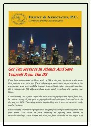 Get Tax Services In Atlanta And Save Yourself From The IRS